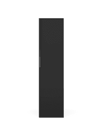 Modularer Drehtürenschrank Leon, 50 cm Breite, mehrere Varianten, Korpus: Spanplatte, FSC-zertifizi, Schwarz, Classic Interior, B 50 x H 236 cm