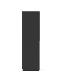Modularer Drehtürenschrank Leon, 50 cm Breite, mehrere Varianten, Korpus: Spanplatte, FSC-zertifizi, Schwarz, Classic Interior, B 50 x H 236 cm