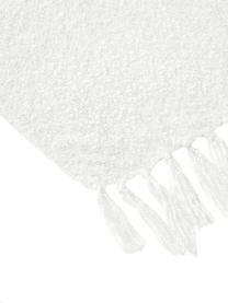Koc z frędzlami Mysa, 100% akryl, Kremowobiały, S 120 x D 150 cm