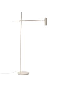 Moderne leeslamp Cassandra in beige, Lampenkap: gepoedercoat metaal, Lampvoet: gepoedercoat metaal, Beige, B 75 cm x H 152 cm
