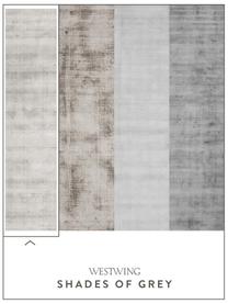 Rond viscose vloerkleed Jane, handgeweven, Bovenzijde: 100% viscose, Onderzijde: 100% katoen, Greige, Ø 300 cm (Maat XL)