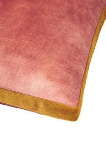 Cojín de terciopelo con ribete Tia, con relleno, Funda: 100% poliéster (terciopel, Terciopelo coral, An 40 x L 40 cm