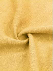 Funda de cojín de lino con flecos Luana, 100% lino

Por naturaleza, el lino tiene un tacto bastante aspero y un aspecto arrugado natural
La alta resistencia al desgarro hace que el lino sea muy resistente, Amarillo, An 30 x L 50 cm