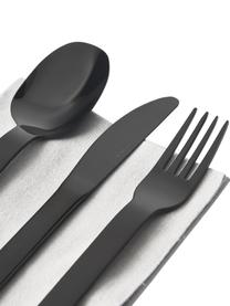 Ménagère en acier inoxydable à polissage haute brillance Kimana, 4 personnes (16 élém.), Noir, Lot de différentes tailles