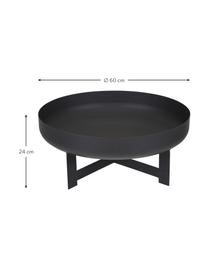 Braséro Efesto, Acier, revêtement par poudre, résistant aux hautes températures, Noir, Ø 60 x haut. 24 cm