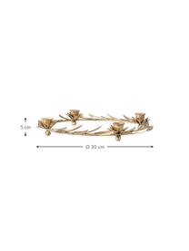 Kerzenhalter Pippa, Metall, beschichtet, Messingfarben, Ø 30 x H 5 cm