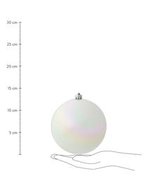 Pallina di Natale infrangibile Stix, Plastica infrangibile, Bianco, multicolore, Ø 14 cm, 2 pz