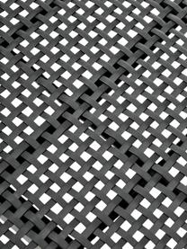 Tuinbank Palina met kunststoffen vlechtwerk in zwart, Frame: gepoedercoat metaal, Zitvlak: kunststoffen vlechtwerk, Zwart, B 121 cm x H 75 cm