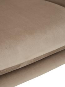 Fauteuil à oreilles velours Wing, Velours beige, larg. 75 x prof. 85 cm