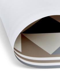 Tappetino piatto antiscivolo in vinile Haakon, Vinile riciclabile, Tonalità grigie, tonalità beige, Larg. 65 x Lung. 255 cm