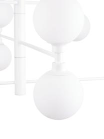 Grande suspension à globes en verre Grover, Blanc, Ø 70 x haut. 56 cm