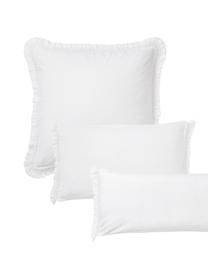 Taie d'oreiller en coton à franges Abra, 100 % coton
Densité 165 fils par pouce carré, qualité standard

La literie en coton procure une agréable sensation de douceur sur la peau, absorbe bien l'humidité et convient aux personnes allergiques.

La teinture en pièce rend le tissu doux et souple au toucher, pour un linge de lit absolument extraordinaire.

Le matériau est certifié STANDARD 100 OEKO-TEX®, 10817CIT, CITEVE, Blanc, larg. 50 x long. 70 cm