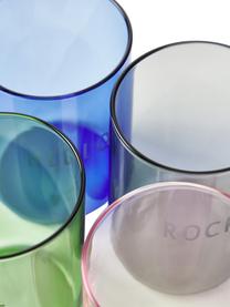 Designer Wasserglas Favourite YOU ROCK mit Schriftzug, Borosilikatglas, Schwarz (You rock), Ø 8 x H 11 cm, 350 ml