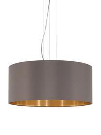 Závesná lampa Jamie, Sivá, odtiene zlatej, Ø 53 x V 24 cm
