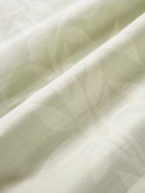 Housse de couette en mousseline à motif floral Jasmina, Vert clair, larg. 200 x long. 200 cm