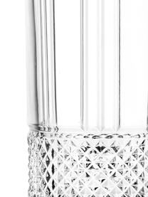 Kristallen longdrinkglazen Brillante met reliëf, 6 stuks, Kristalglas, Transparant, Ø 7 x H 15 cm, 350 ml