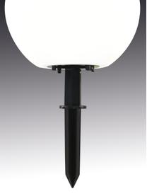 Lampada da terra con spina Ball, Lampada: vetro acrilico Picchetto , Bianco, nero, Ø 20 x Alt. 64 cm