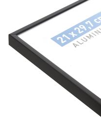 Bilderrahmen Accent, Rahmen: Aluminium, beschichtet, Front: Glas, Rückseite: Mitteldichte Holzfaserpla, Schwarz, 21 x 30 cm