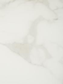 Mesa de centro Antigua, tablero de vidrio en aspecto mármol, Tablero: vidrio estampado con aspe, Estructura: metal, latón, Aspecto mármol blanco, dorado, Ø 80 cm