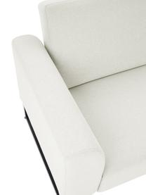Sofa rozkładana Josephine (3-osobowa), Tapicerka: 100% poliester Dzięki tka, Stelaż: lite drewno sosnowe, skle, Nogi: metal, Beżowa tkanina, S 238 x G 85 cm
