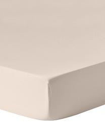 Lenzuolo con angoli topper in raso di cotone Comfort, Beige, Larg. 90 x Lung. 200 cm, alt. 15 cm