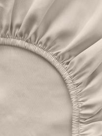 Lenzuolo con angoli topper in raso di cotone Comfort, Beige, Larg. 90 x Lung. 200 cm, alt. 15 cm