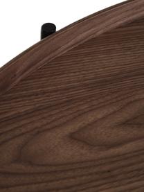 Mesa de centro grande de madera Renee, Tablero: tablero de fibras de dens, Estructura: metal con pintura en polv, Nogal, Ø 90 x Al 39 cm