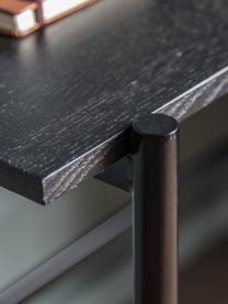 Metall-Schreibtisch Carbury mit Schubladen, Gestell: Metall, beschichtet, Schwarz, Braun, B 130 x T 50 cm