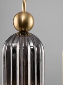 Wandlamp Antic, Lampenkap: glas, Messingkleurig, grijs, Ø 10 x H 30 cm