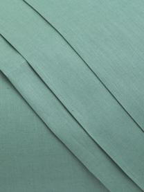Set lenzuola verde in cotone ranforce Lenare, Fronte e retro: verde reseda, 180 x 290 cm + 1 federa 50 x 80 cm
