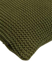 Dzianinowa poszewka na poduszkę z bawełny organicznej Adalyn, 100% bawełna organiczna, certyfikat GOTS, Zielony, S 50 x D 50 cm