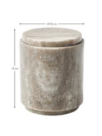 Marmeren opbergpot Simba, Marmer, Beige, gemarmerd, Ø 10 x H 12 cm