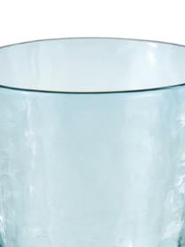 Verre à eau soufflé bouche, surface inégale Hammered, 4 pièces, Verre, soufflé bouche, Bleu, transparent, Ø 9 x haut. 10 cm, 250 ml