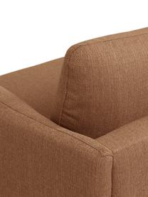 Ecksofa Moby mit Metall-Füßen, Bezug: Polyester Der hochwertige, Gestell: Massives Kiefernholz, FSC, Füße: Metall, pulverbeschichtet, Webstoff Nougat, B 280 x T 160 cm, Eckteil links