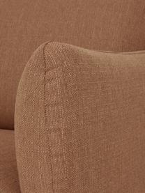 Canapé d'angle avec pieds en métal Moby, Tissu nougat, larg. 280 x prof. 160 cm, méridienne à gauche