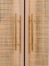 Dekoracyjne lustro ścienne z drewnianą ramą Cayetana, Jasny brązowy, W 118 x S 74 cm