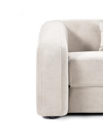 Sofa rozkładana Eliot (3-osobowa), Tapicerka: 88% poliester, 12% nylon , Nogi: tworzywo sztuczne, Kremowobiała tkanina, S 230 x W 70 cm