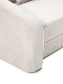 Schlafsofa Eliot (3-Sitzer), Bezug: 88% Polyester, 12% Nylon , Füße: Kunststoff, Webstoff Cremeweiß, B 230 x H 70 cm