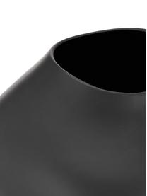 Vase en grès fait main Latona, Grès cérame, Noir, Ø 26 x haut. 19 cm