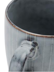 Tazza fatta a mano in varie misure Nordic Sea 6 pz, Gres, Tonalità grigie, tonalità blu, Ø 8 x Alt. 10 cm, 250 ml