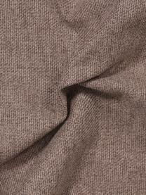 Sofa kruk Fluente in bruin met metalen poten, Bekleding: 100% polyester., Frame: massief grenenhout, FSC®-, Poten: gepoedercoat metaal., Geweven stof bruin, B 62 cm x H 46 cm