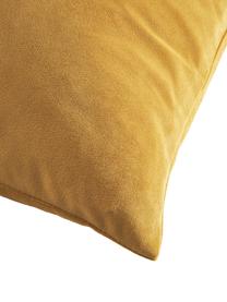 Federa arredo in velluto Rysh 2 pz, 100% poliestere (riciclato), Giallo ocra, Larg. 45 x Lung. 45 cm
