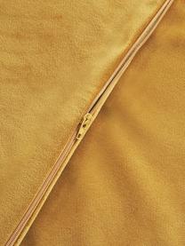 Federa arredo in velluto Rysh 2 pz, 100% poliestere (riciclato), Giallo ocra, Larg. 45 x Lung. 45 cm