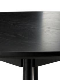 Table ronde en bois d'hévéa Yumi, Ø 115 cm, Bois, noir laqué, Ø 115 x haut. 74 cm