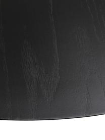 Ronde eettafel Yumi in zwart, Ø 115 cm, Tafelblad: MDF met gelakt essenhoutf, Poten: gelakt massief rubberhout, Zwart, Ø 115 x H 74 cm