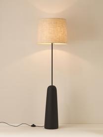 Stojacia lampa s betónovým podstavcom Kaya, Béžová, tmavosivá, Ø 45 x V 156 cm
