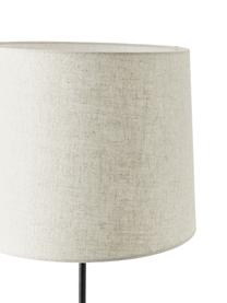 Lámpara de pie de cemento Kaya, Pantalla: 70% algodón, 30% lino, Cable: cubierto en tela, Beige, gris, Ø 45 x Al 156 cm