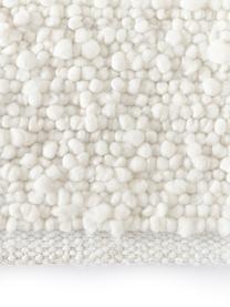 Handgewebter Teppich Leah in Weiß, 100 % Polyester, GRS-zertifiziert, Weiß, B 80 x L 150 cm