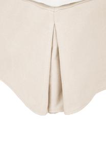 Premium Boxspringbett Violet, Matratze: 5-Zonen-Taschenfederkern, Füße: Massives Birkenholz, lack, Webstoff Cremeweiß, B 140 x L 200 cm, Härtegrad H2