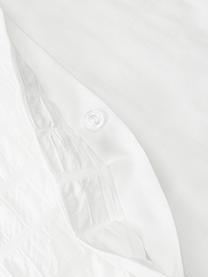 Seersucker Baumwoll-Wendebettwäsche Esme in Weiß, Weiß, 200 x 200 cm + 2 Kissen 80 x 80 cm